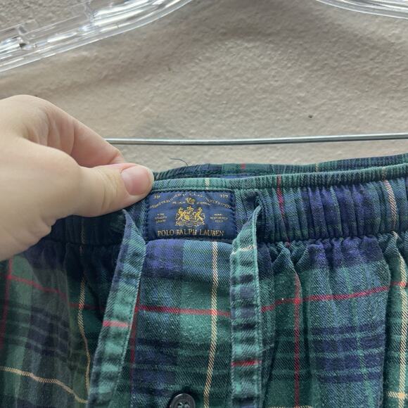 Polo Ralph Lauren Sleepwear Pants Mens Sz S Green Plaid Drawstring Pajamas - Picture 7 of 7